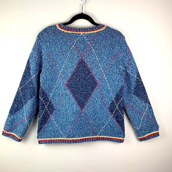 Liz Claiborne Argyle Knit Chunky Sweater - Picture 4 of 5